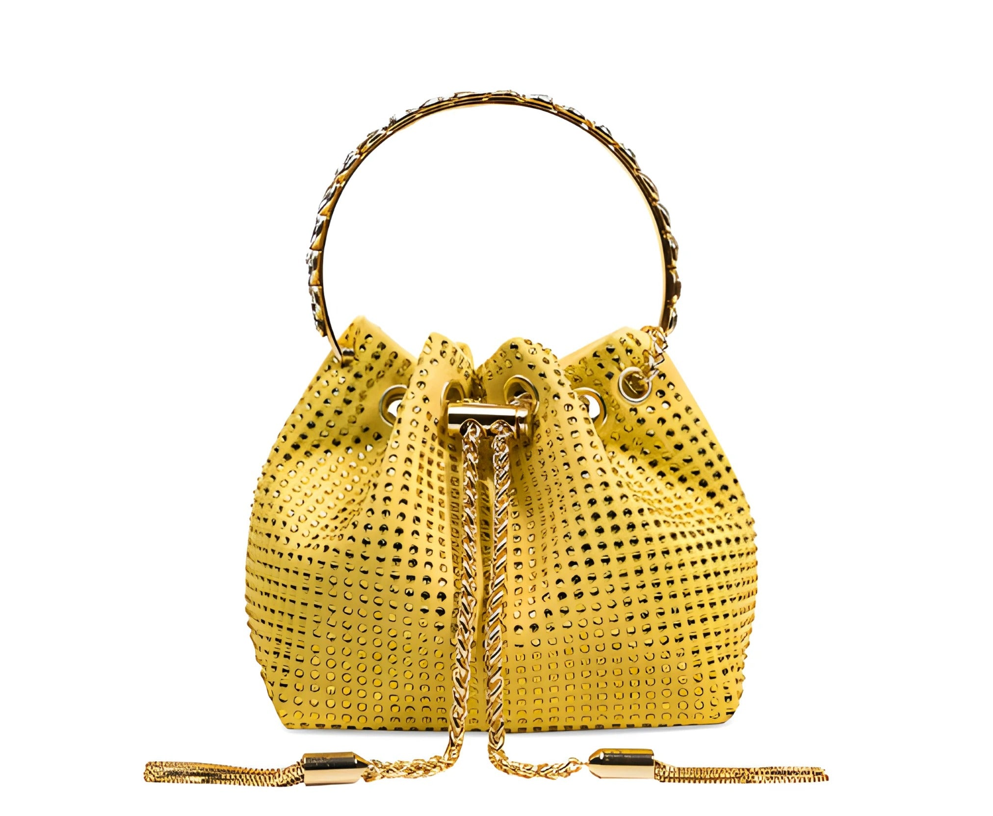 Crystal Evening Handbag | Gold Chain Strap