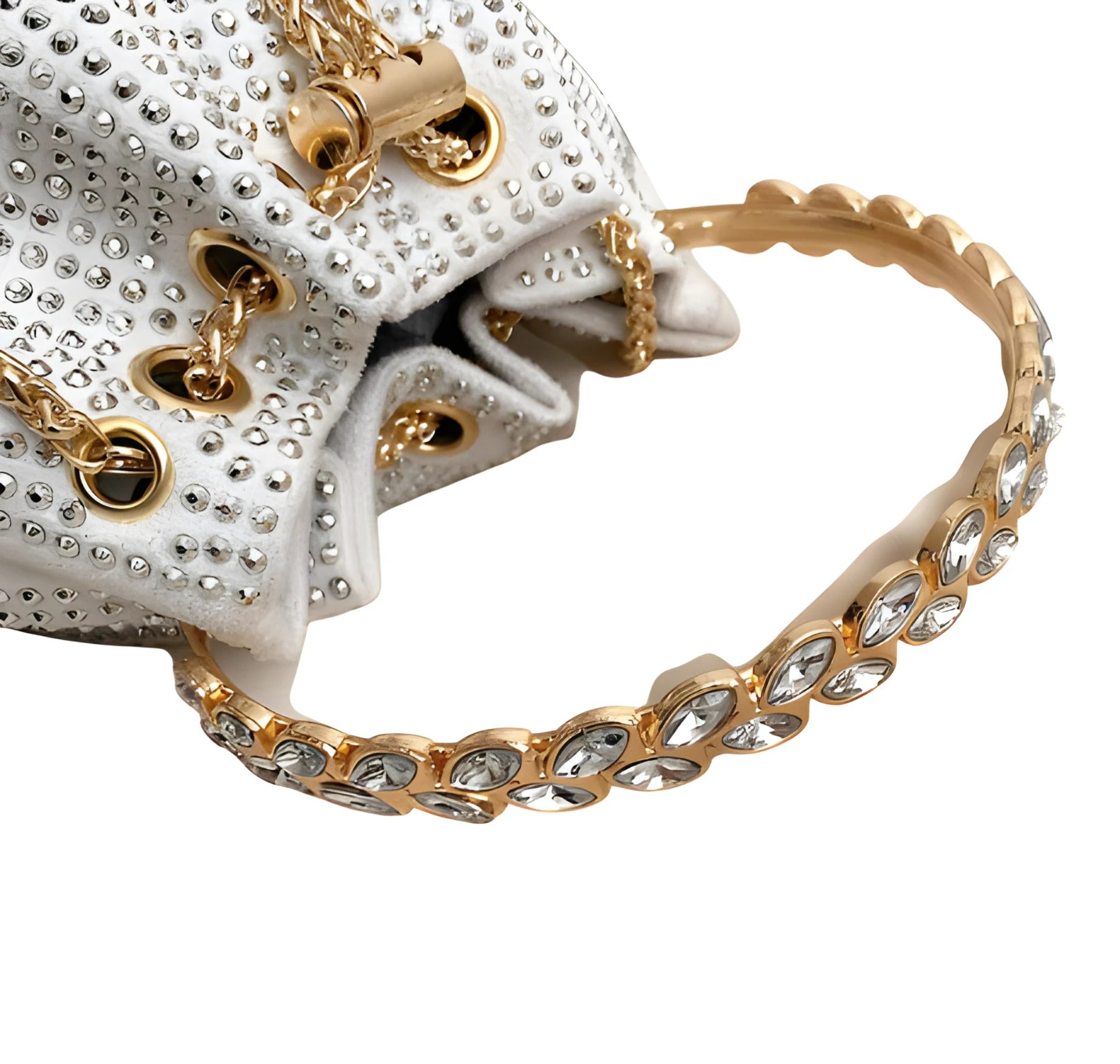 Crystal Evening Handbag | Gold Chain Strap