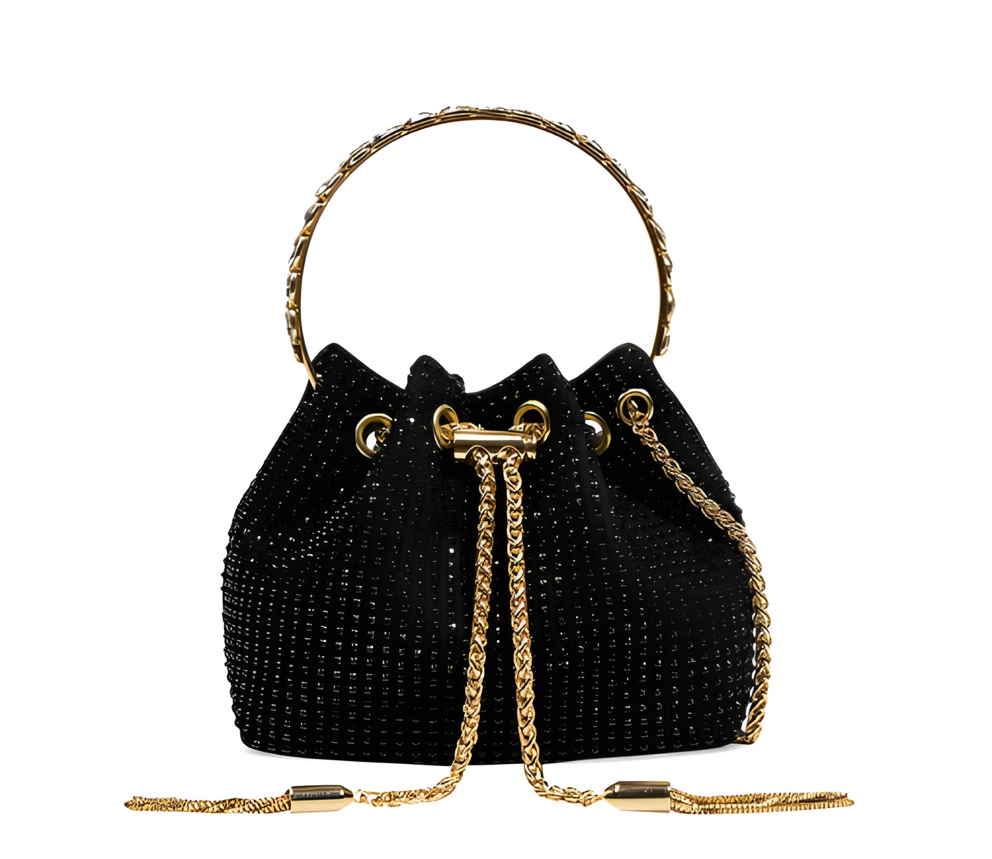 Crystal Evening Handbag | Gold Chain Strap