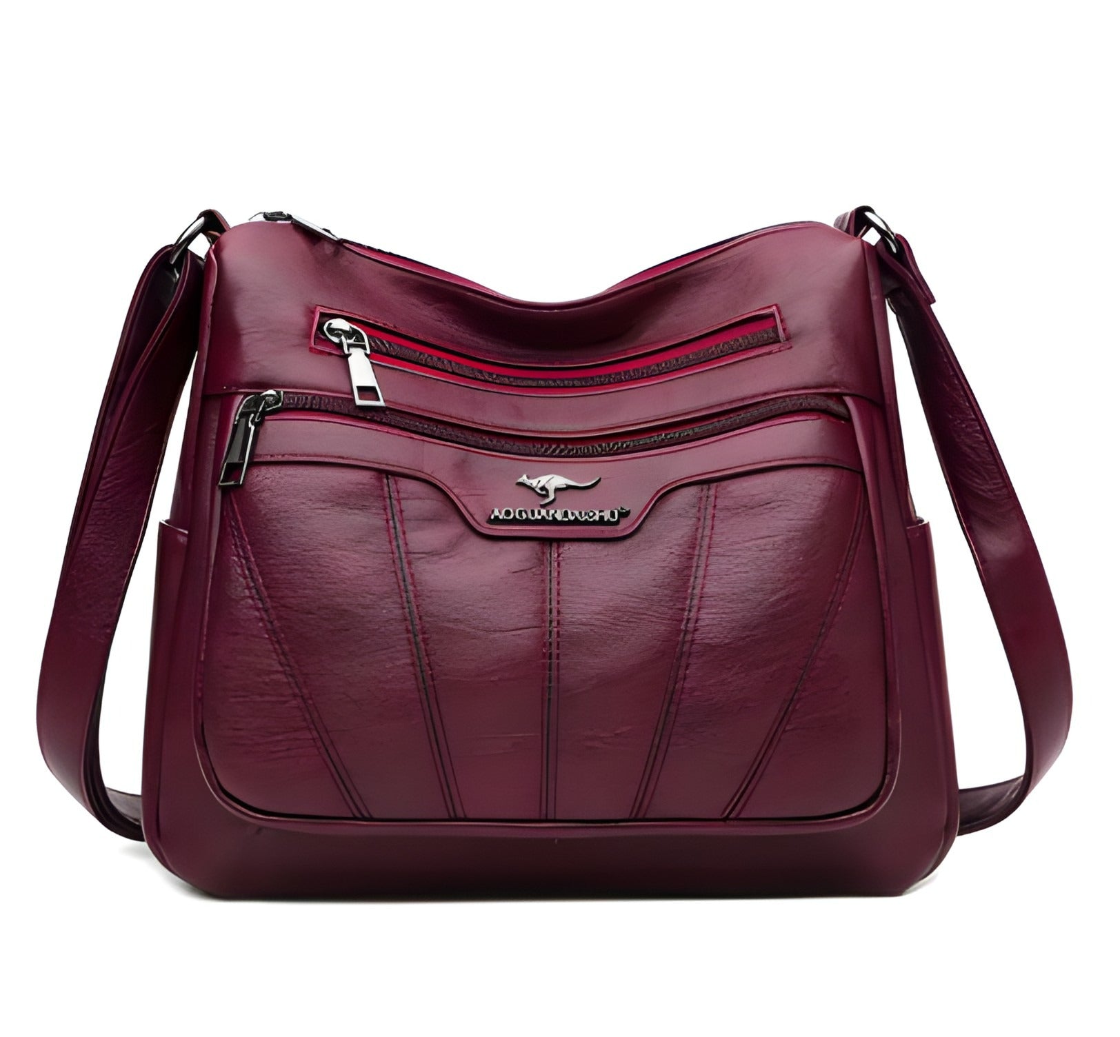 Large Crossbody Bag | Multi Zip Closure