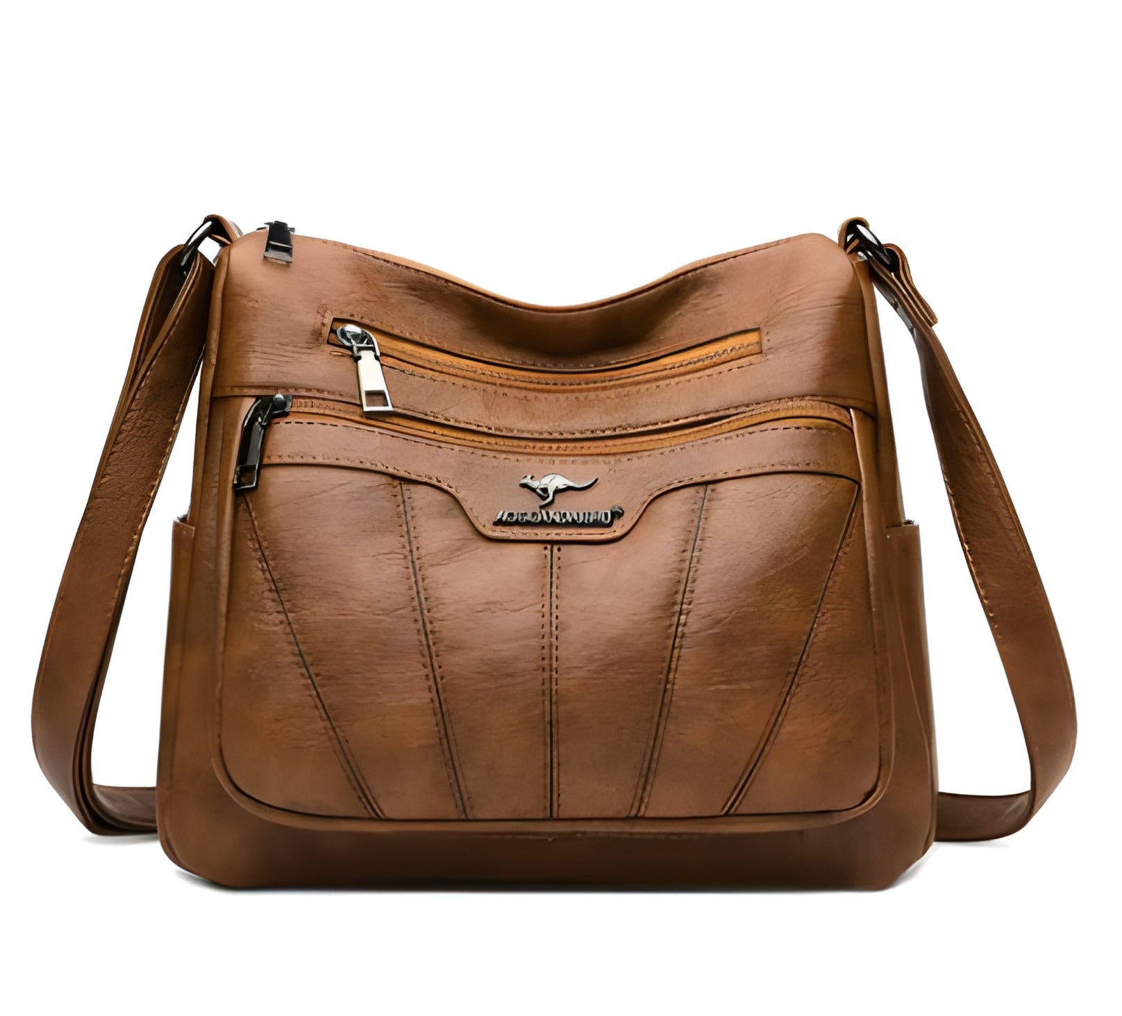 Large Crossbody Bag | Multi Zip Closure