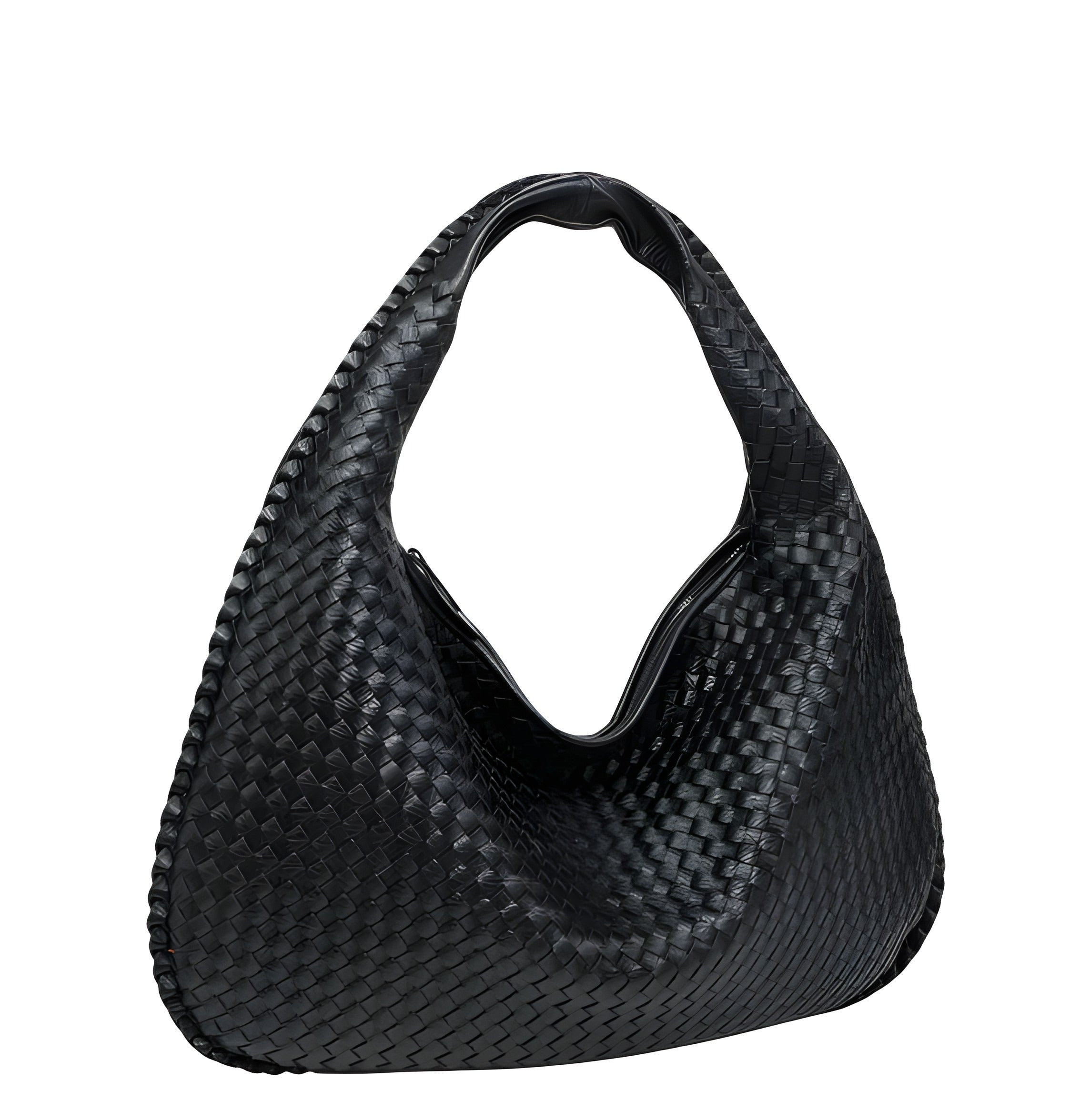 Large Woven Shoulder Bag | Magnetic Closure