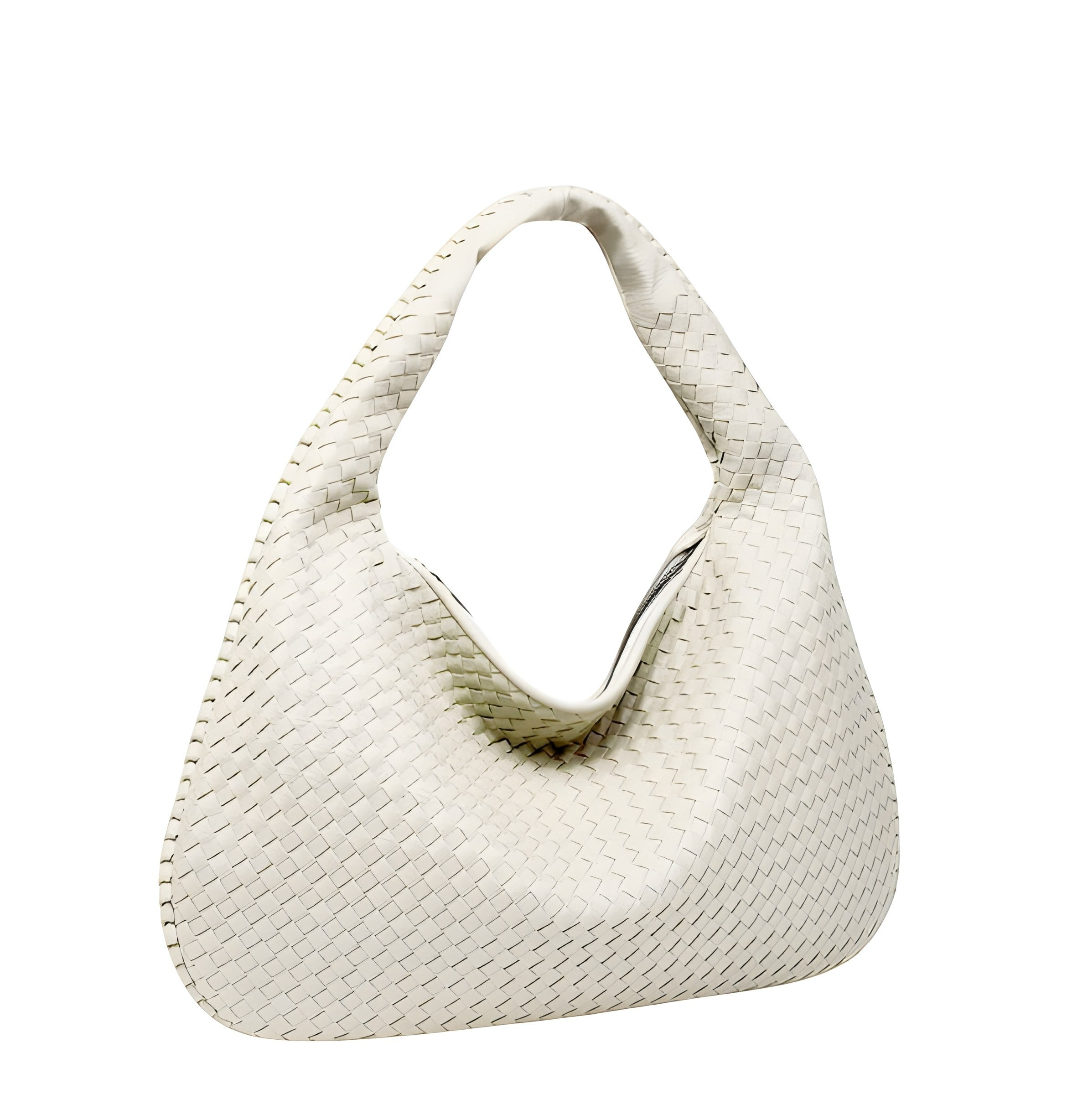 Large Woven Shoulder Bag | Magnetic Closure