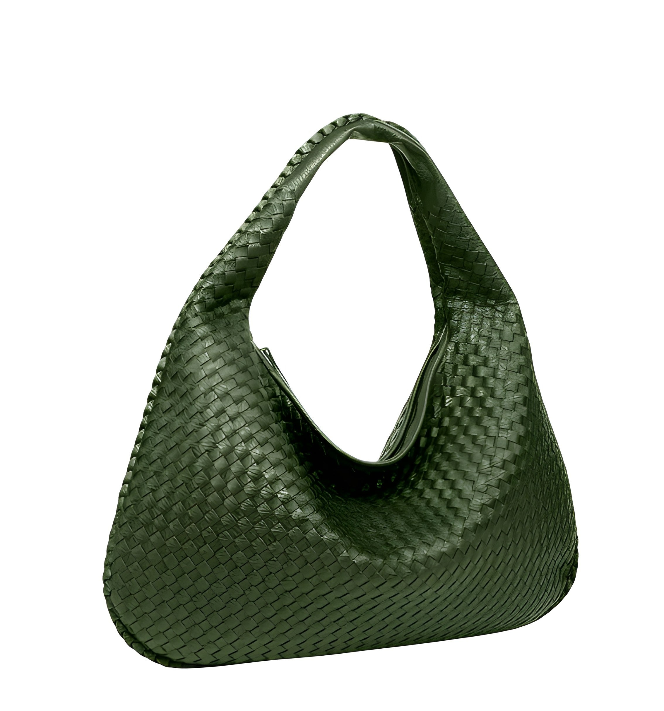 Large Woven Shoulder Bag | Magnetic Closure