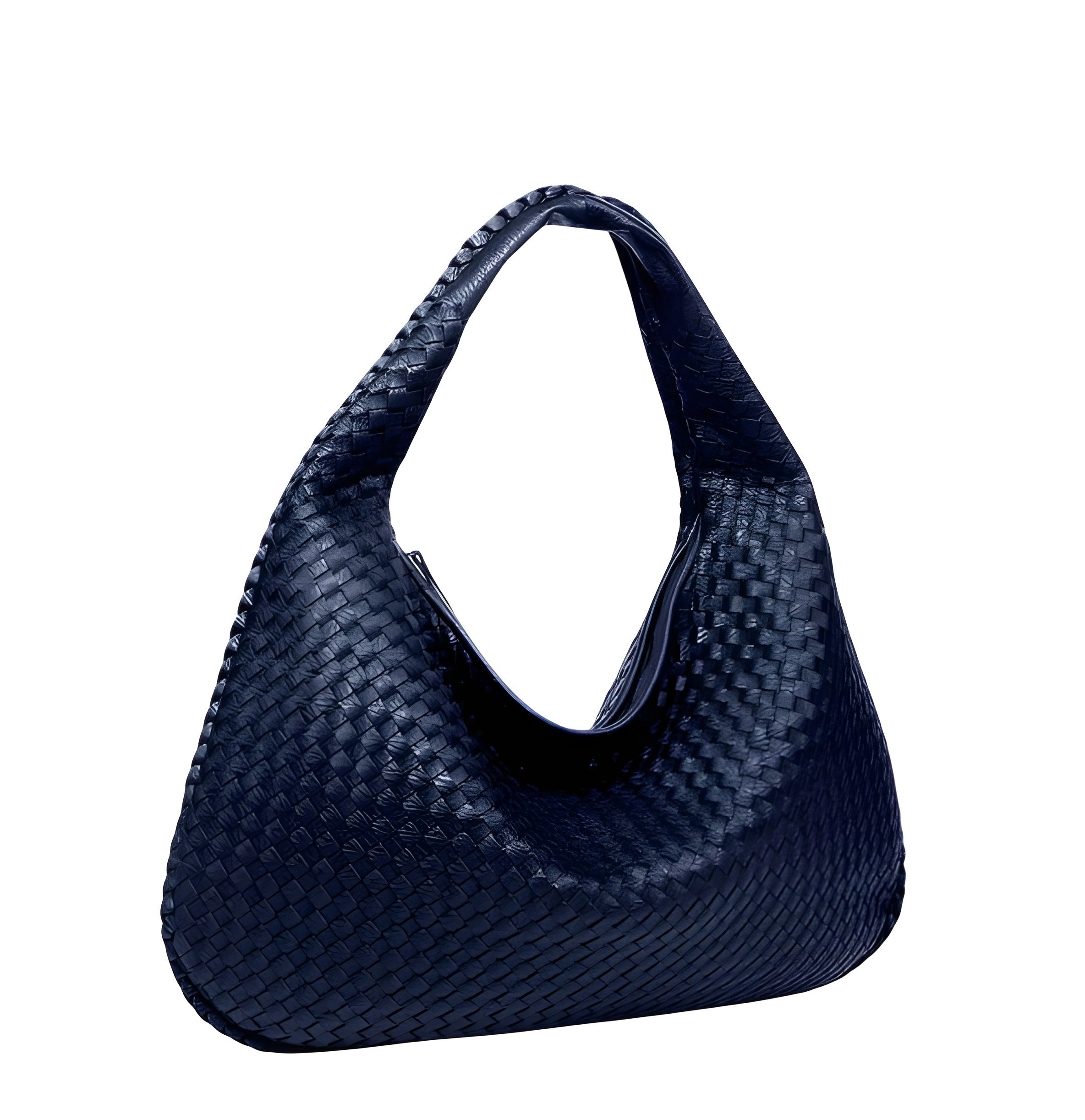 Large Woven Shoulder Bag | Magnetic Closure
