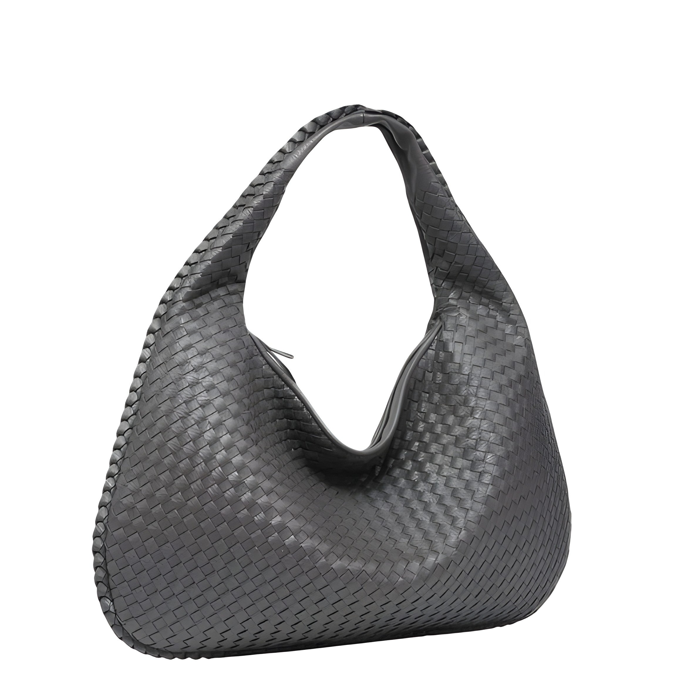 Large Woven Shoulder Bag | Magnetic Closure