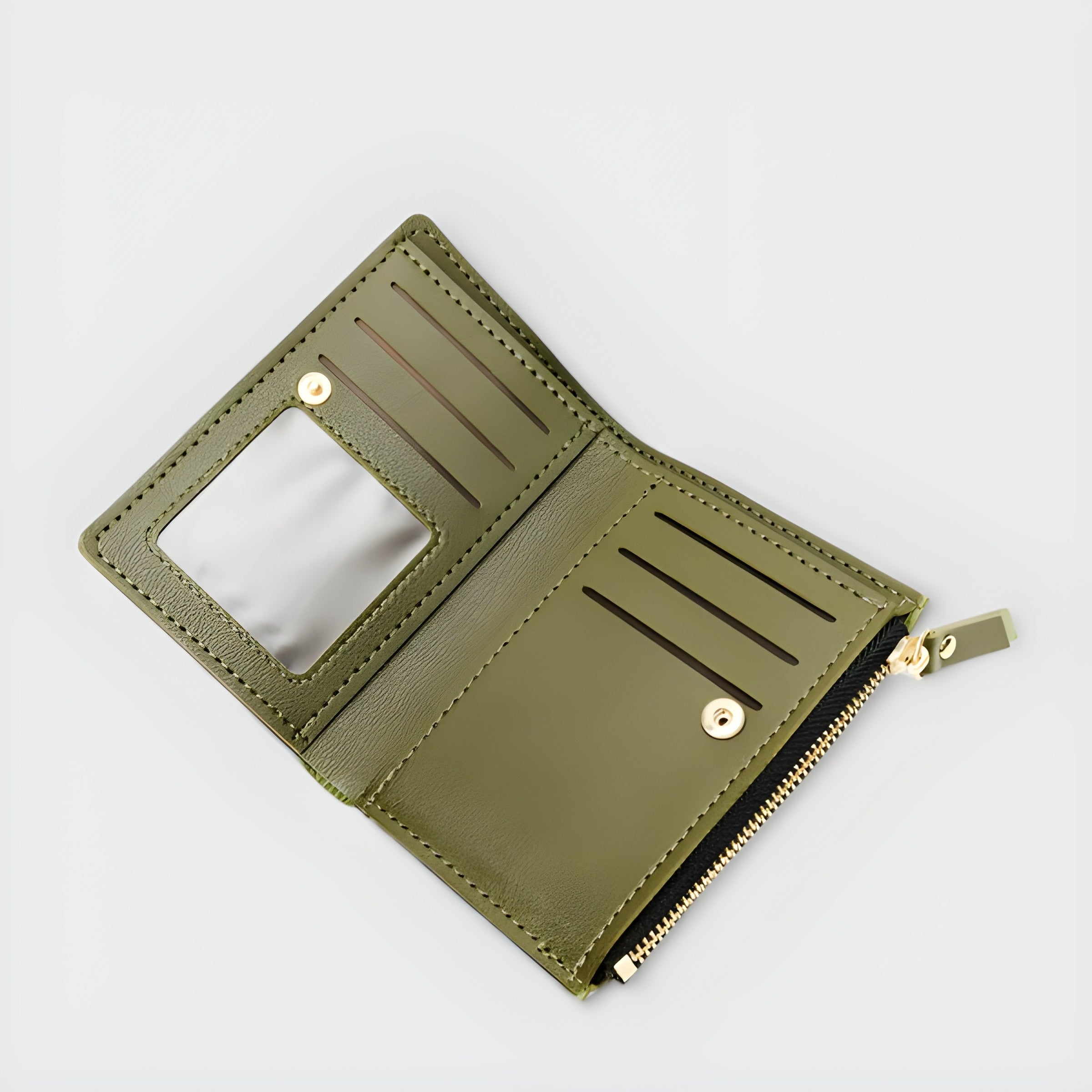 Orchid Embroidered Wallet | Snap Button and Zipper Closure