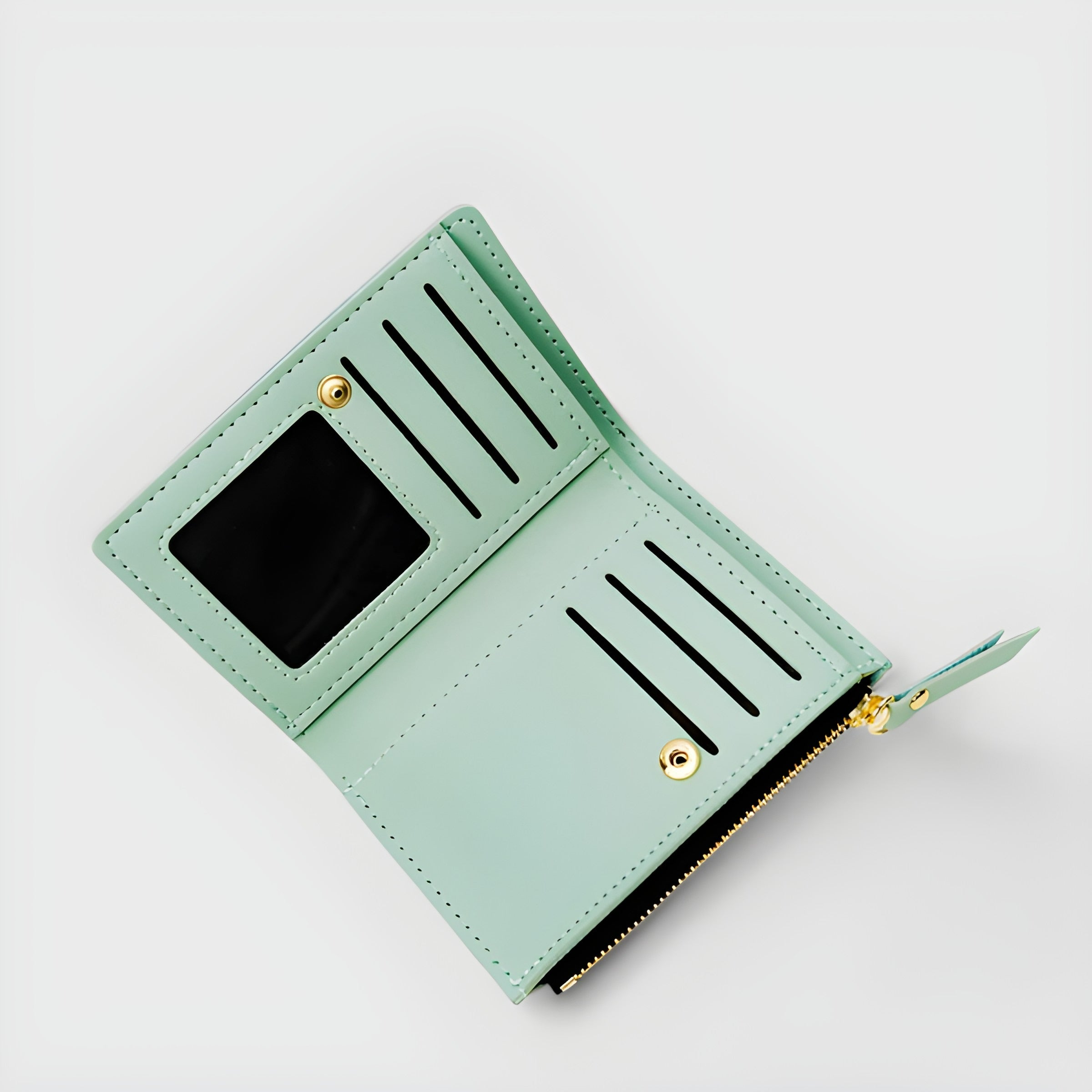 Orchid Embroidered Wallet | Snap Button and Zipper Closure
