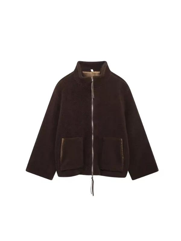 Oversized Sherpa Fleece Jacket for Women