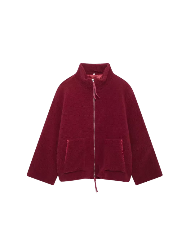 Oversized Sherpa Fleece Jacket for Women