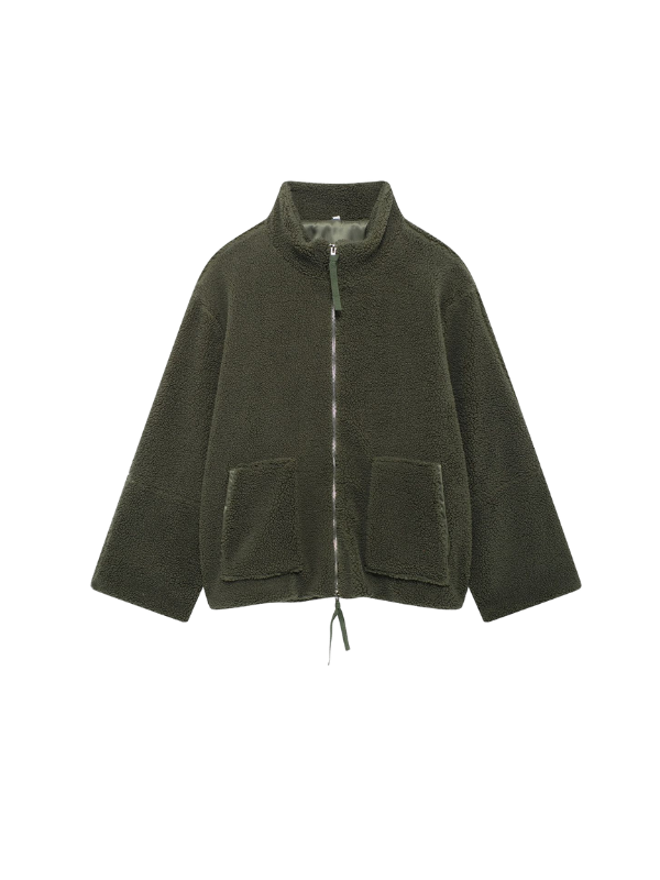 Oversized Sherpa Fleece Jacket for Women