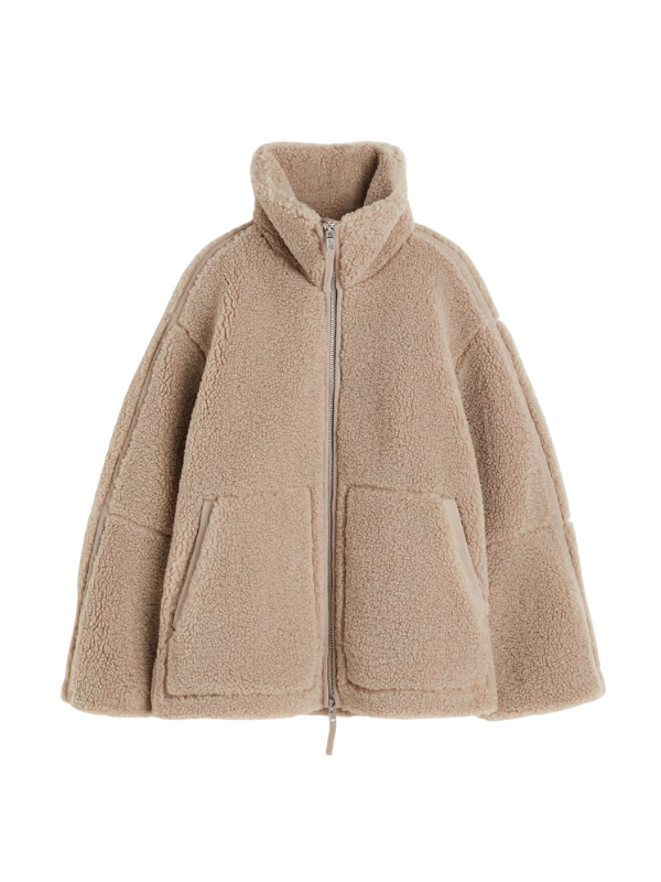 Oversized Sherpa Fleece Jacket for Women