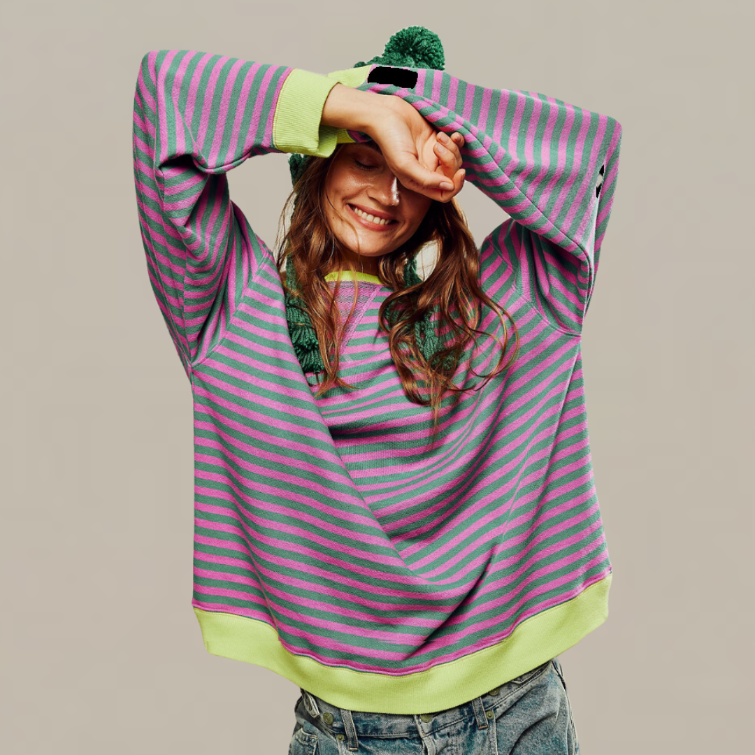 Oversized Striped Sweater for Women