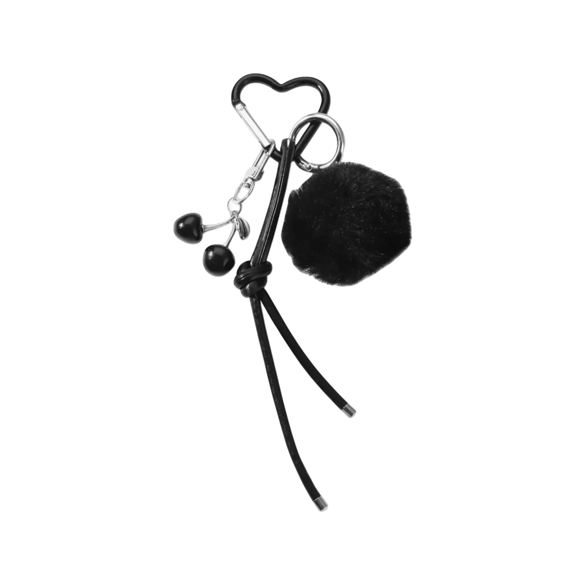 Pom-Pom Heart Charm | Cherry Accent Clip