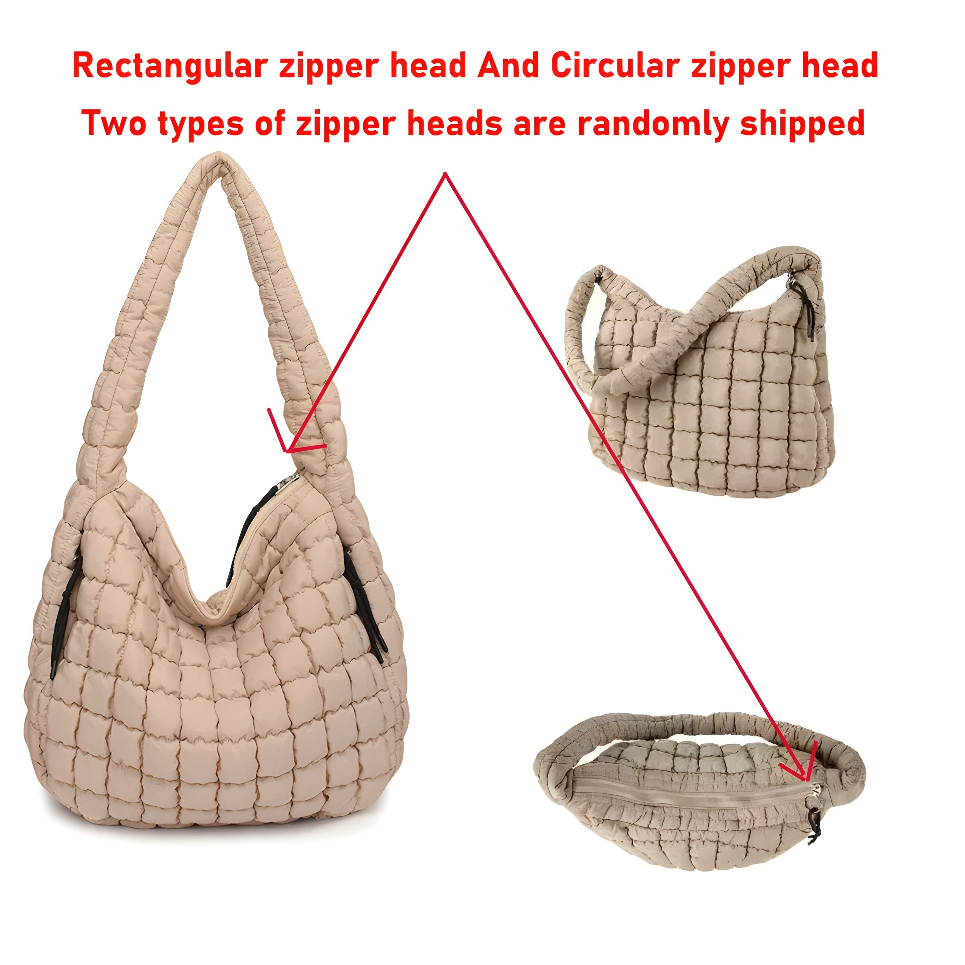 Ruffled Quilted Puffer Bag | Crossbody Style with Magnetic Closure