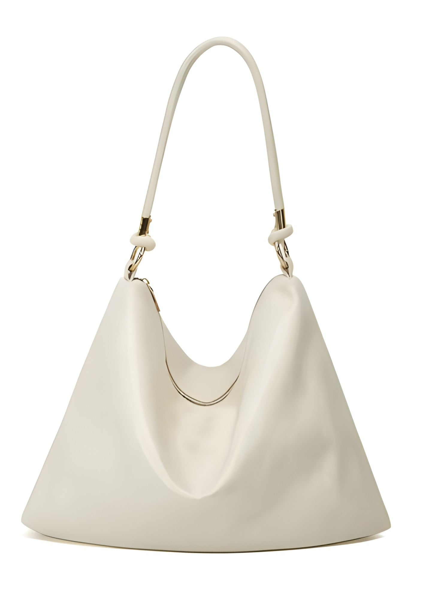 Vegan Leather Shoulder Bag | Spacious Design with Single Zipper