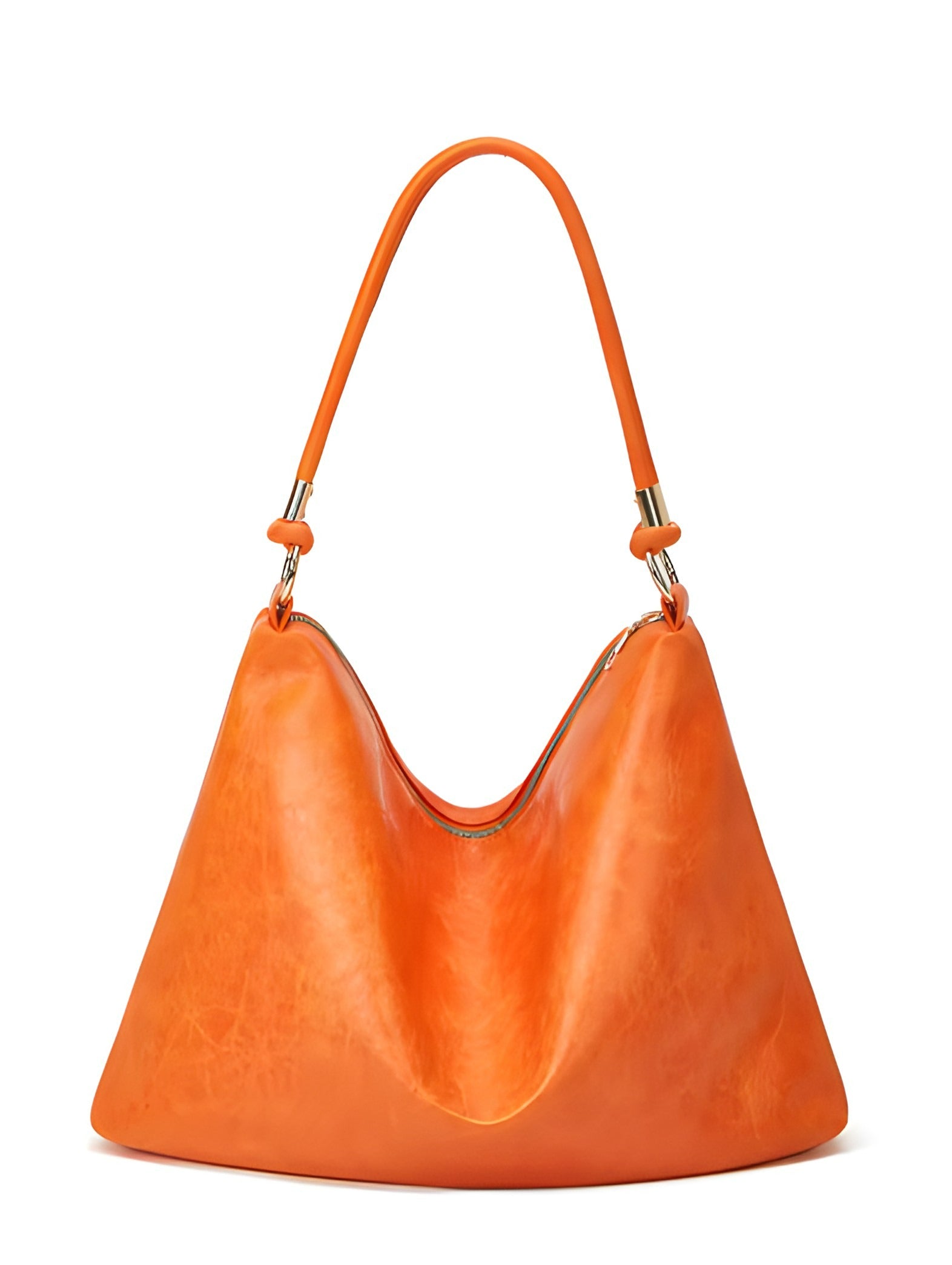 Vegan Leather Shoulder Bag | Spacious Design with Single Zipper