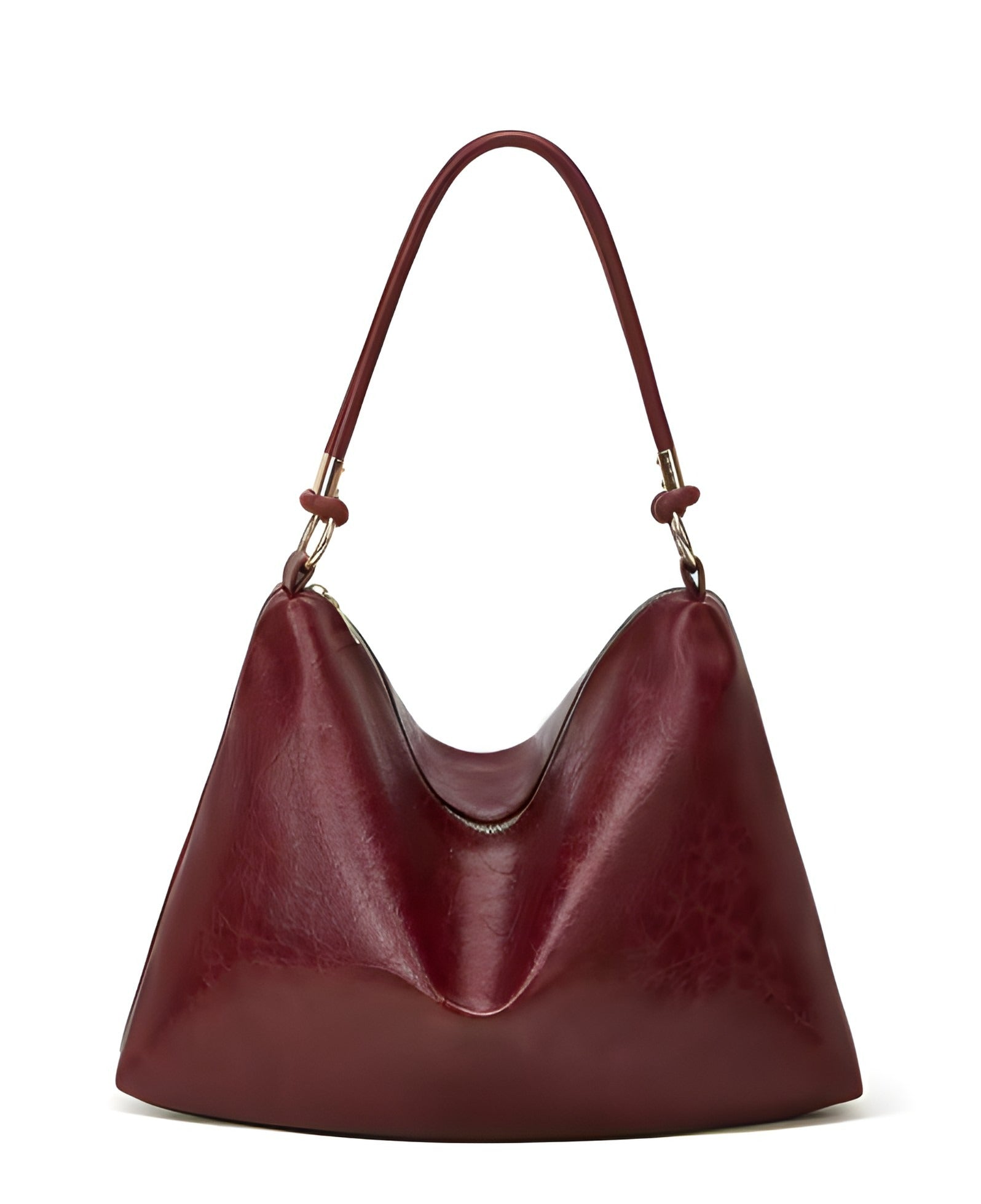 Vegan Leather Shoulder Bag | Spacious Design with Single Zipper