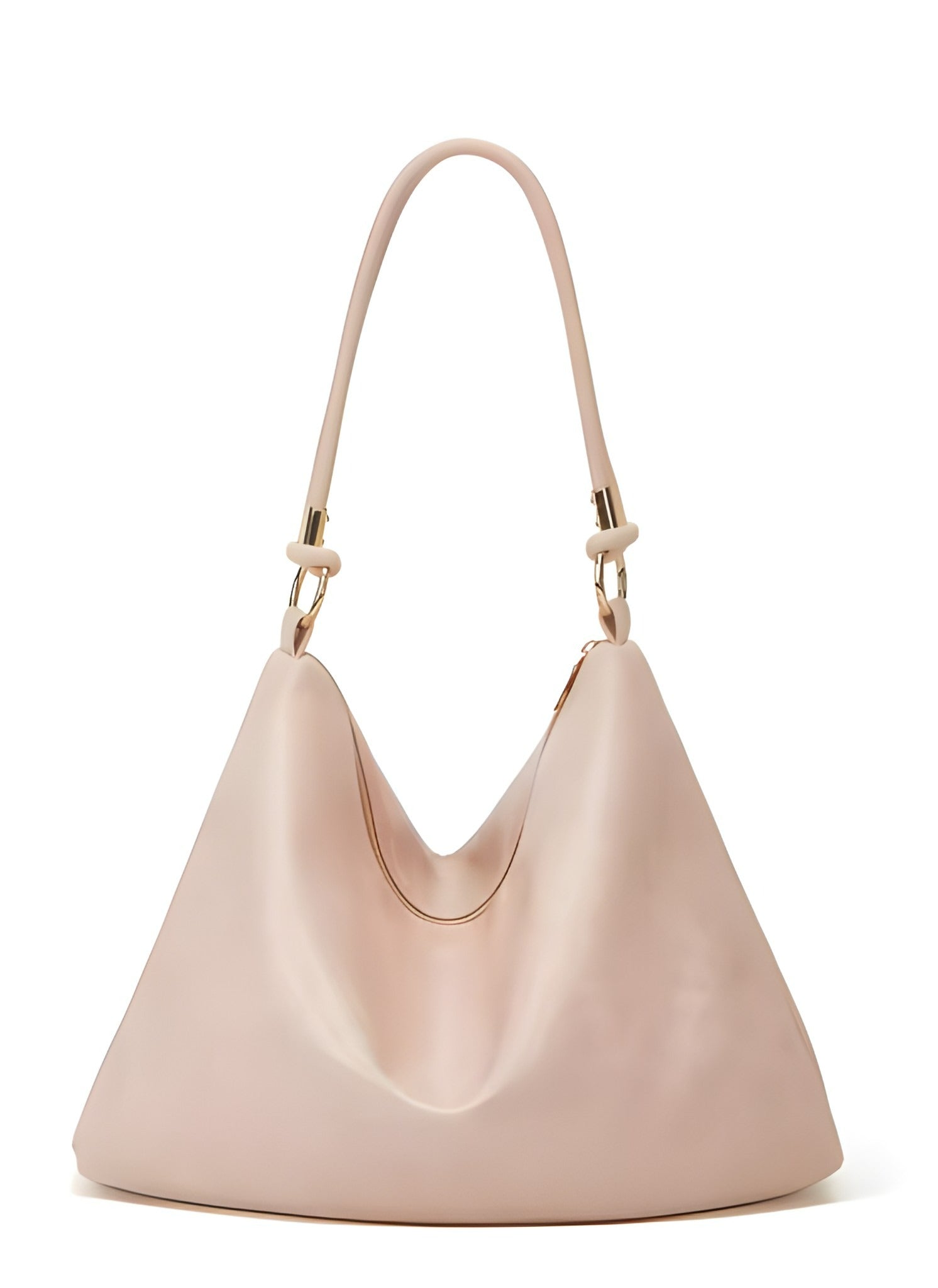 Vegan Leather Shoulder Bag | Spacious Design with Single Zipper