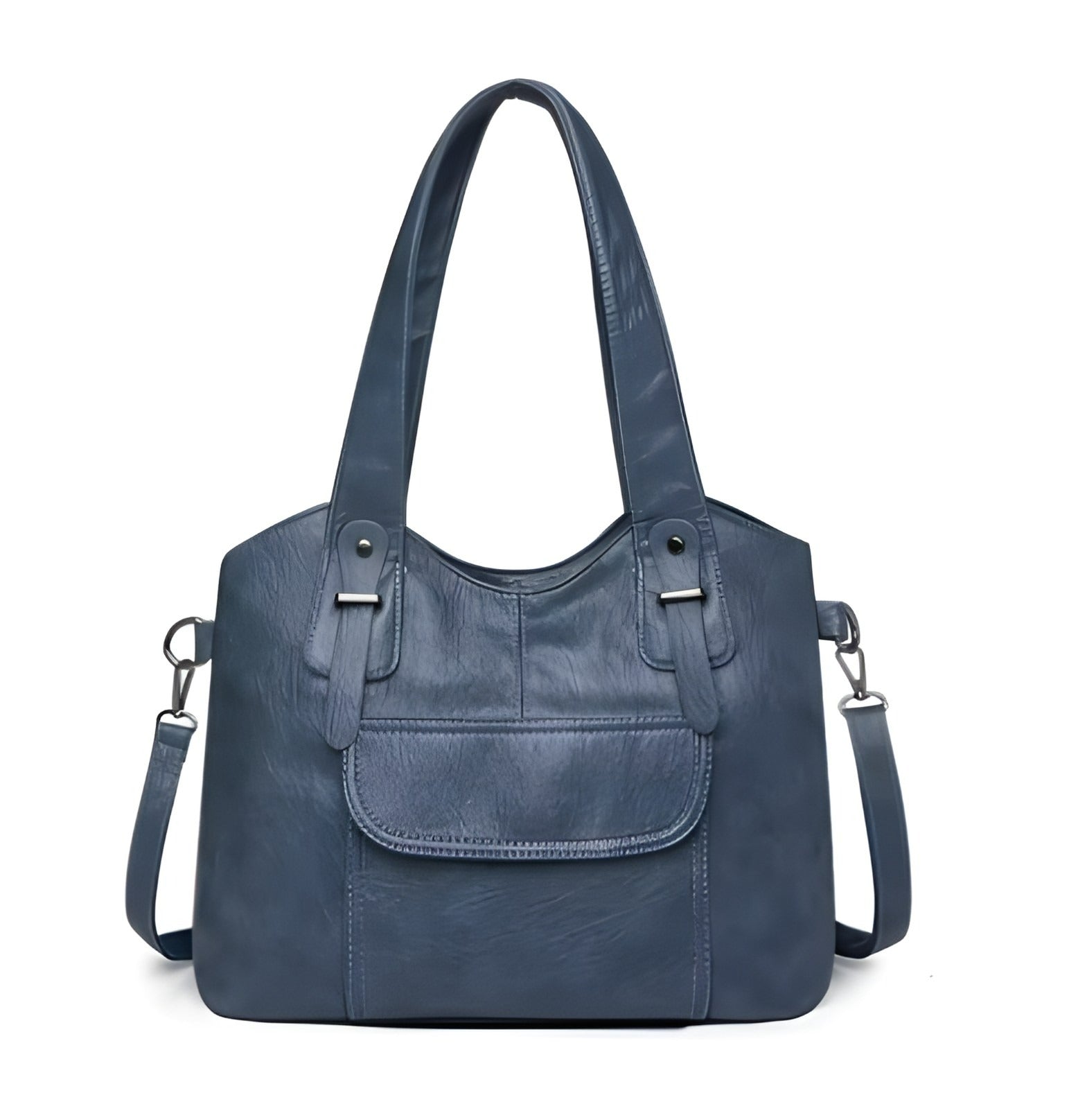 Vegan Leather Shoulder Bag | Adjustable Strap with Large Front Pocket