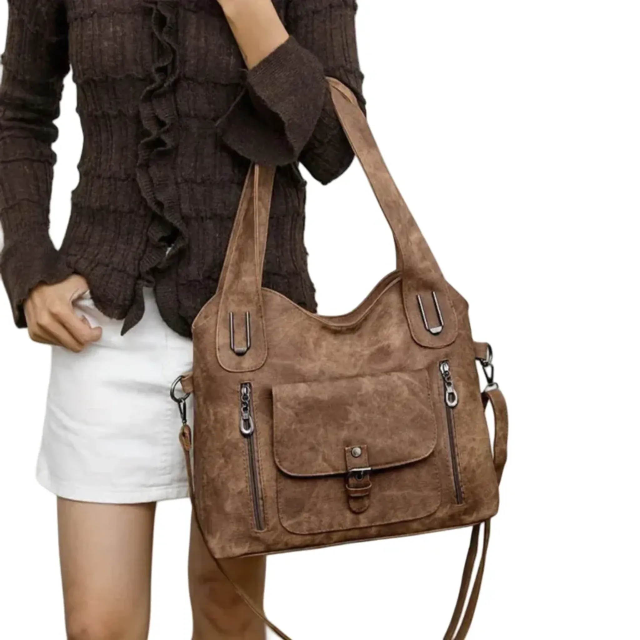 Vintage Handbag | Zip Strap Shape