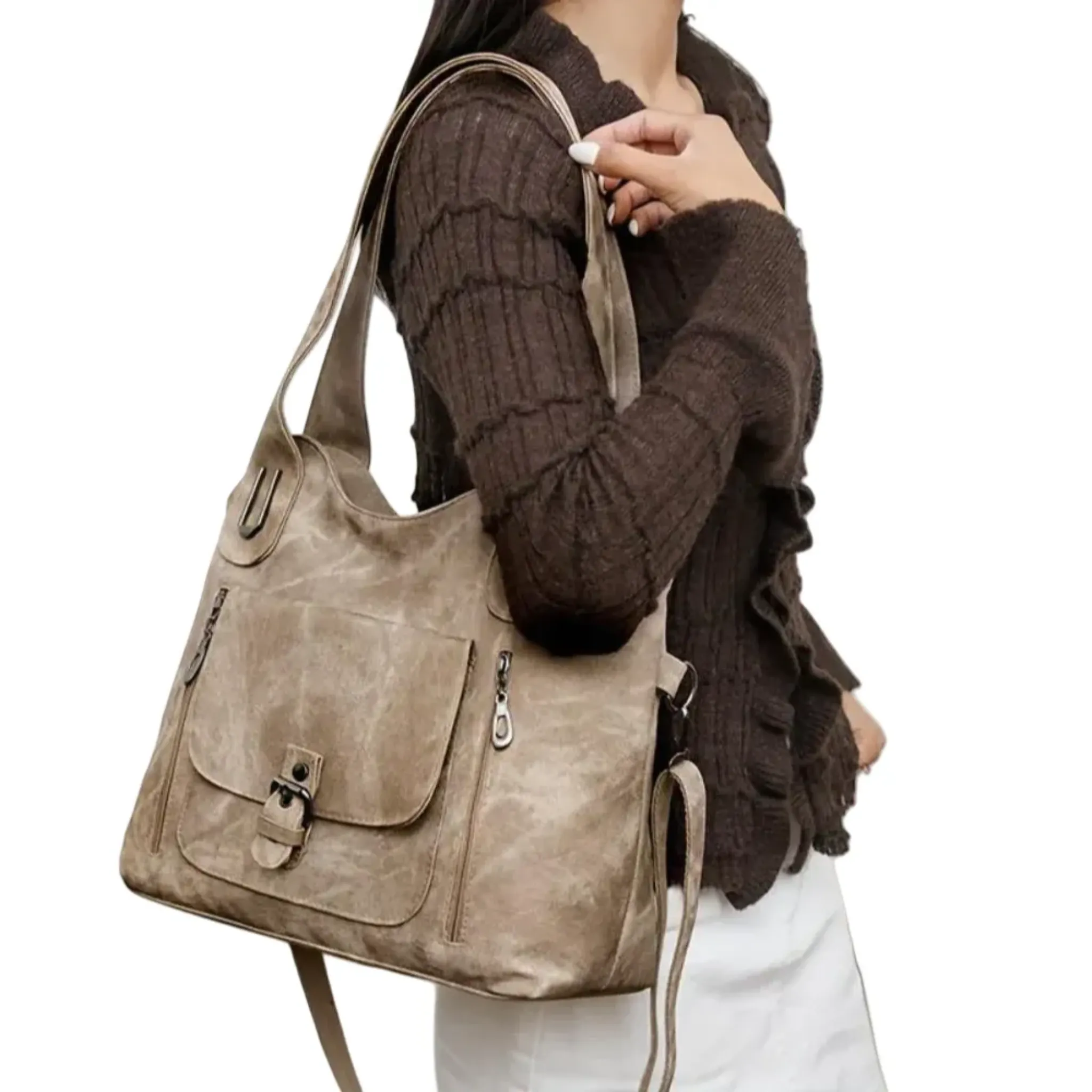 Vintage Handbag | Zip Strap Shape