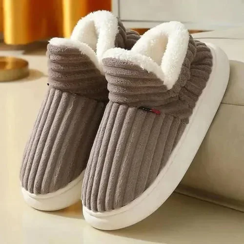 Winter Indoor Slippers with Plush Lining and Anti-Slip Sole for Women