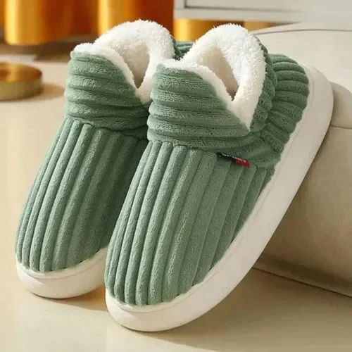 Winter Indoor Slippers with Plush Lining and Anti-Slip Sole for Women