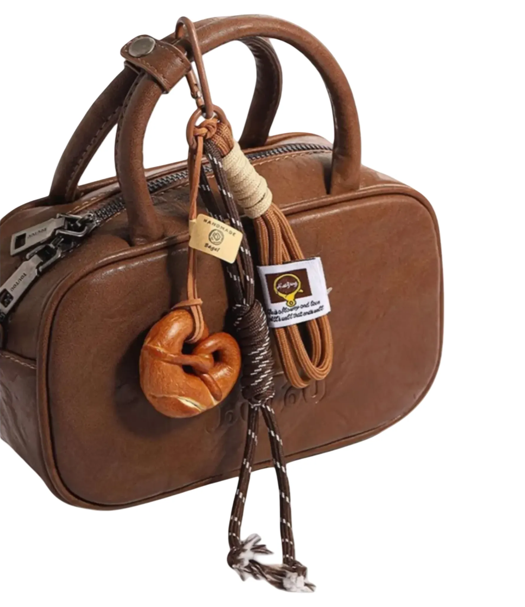 Wooden Knot Bag Charm | Rustic Natural Accent