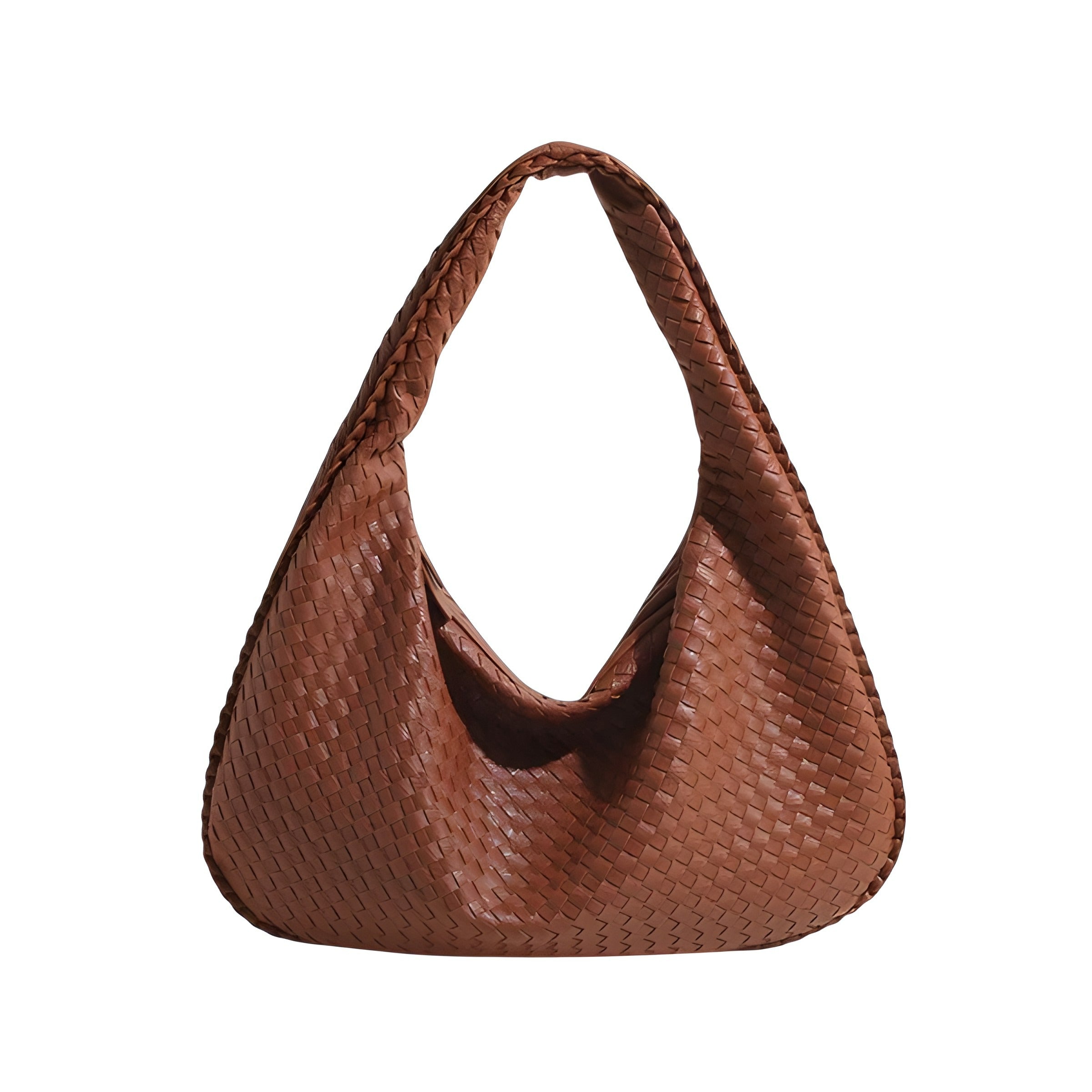 Woven Shoulder Bag | Faux Finish with Adjustable Strap