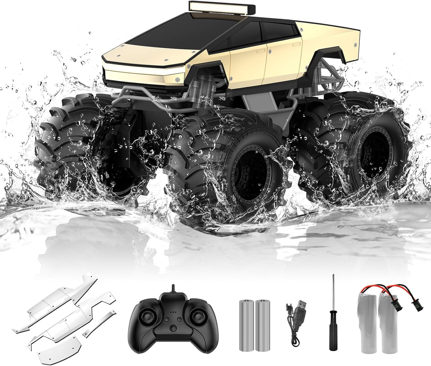 Amphibious 4WD RC Monster Truck Waterproof Off-Road Car Toy