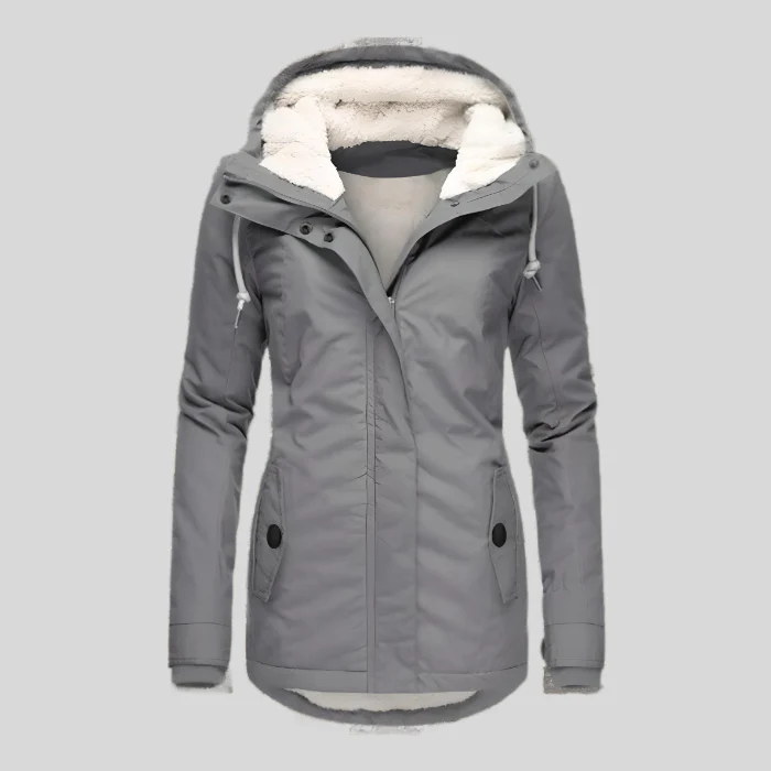 Women’s Rain Jacket with Hood and Extended Back Hem