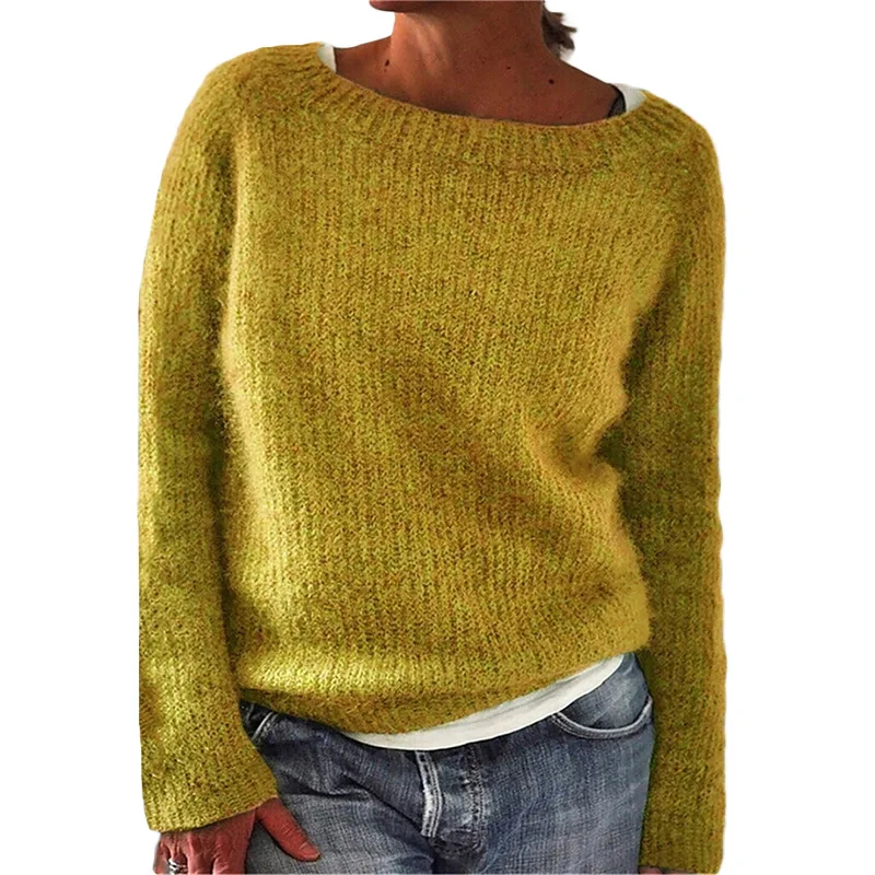 Women’s Loose Fit Knit Jumper with Long Sleeves