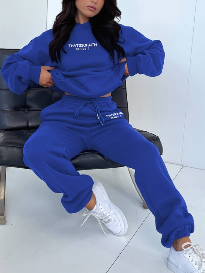 Women’s 2-Piece Tracksuit Set with Hoodie and Joggers