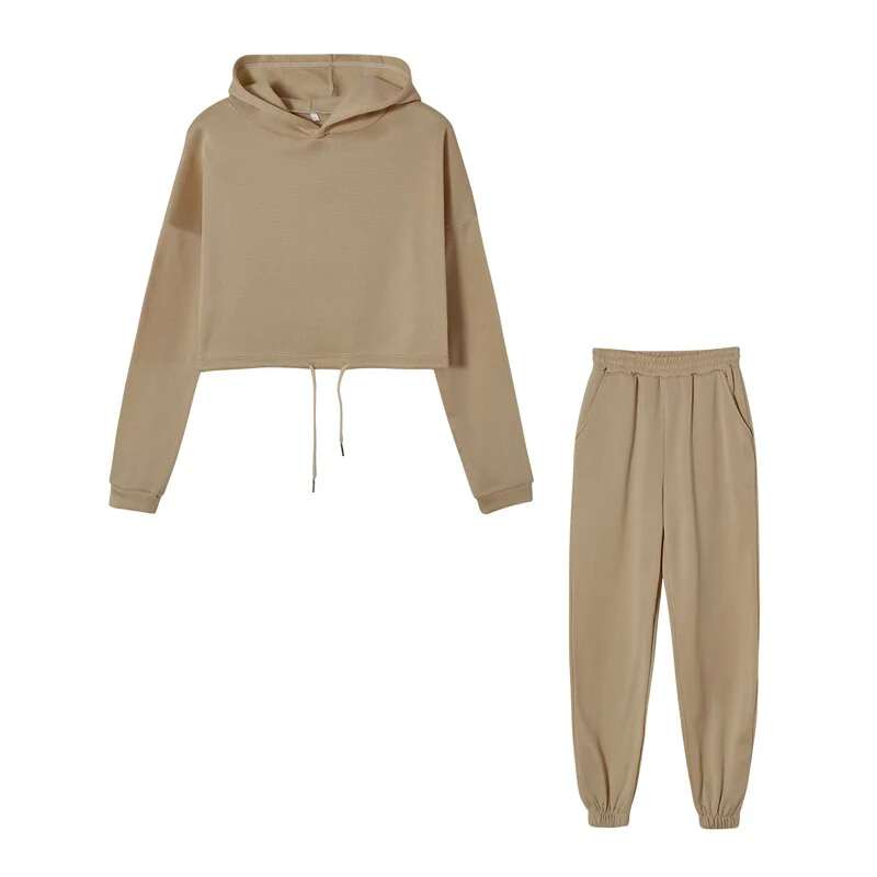 Tracksuit Loungewear with Drawstring Jogger Pants for Women