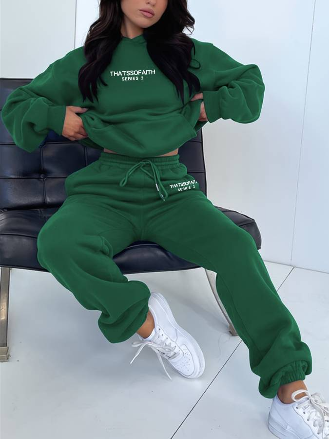 Women’s 2-Piece Tracksuit Set with Hoodie and Joggers