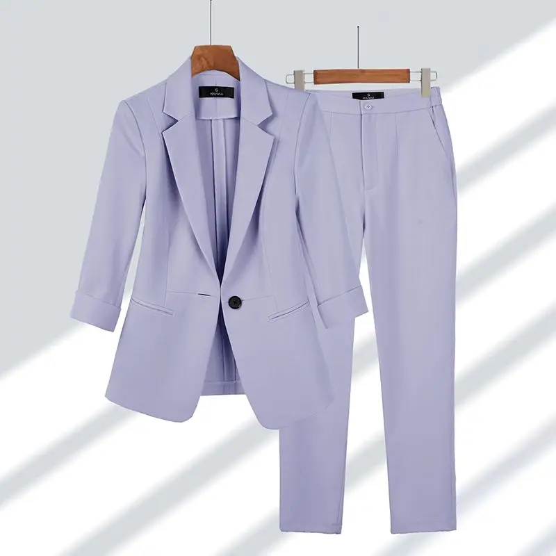 Structured Blazer and Trousers Suit for Women