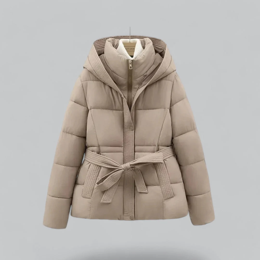 Winter Parka Belted Coat for Women