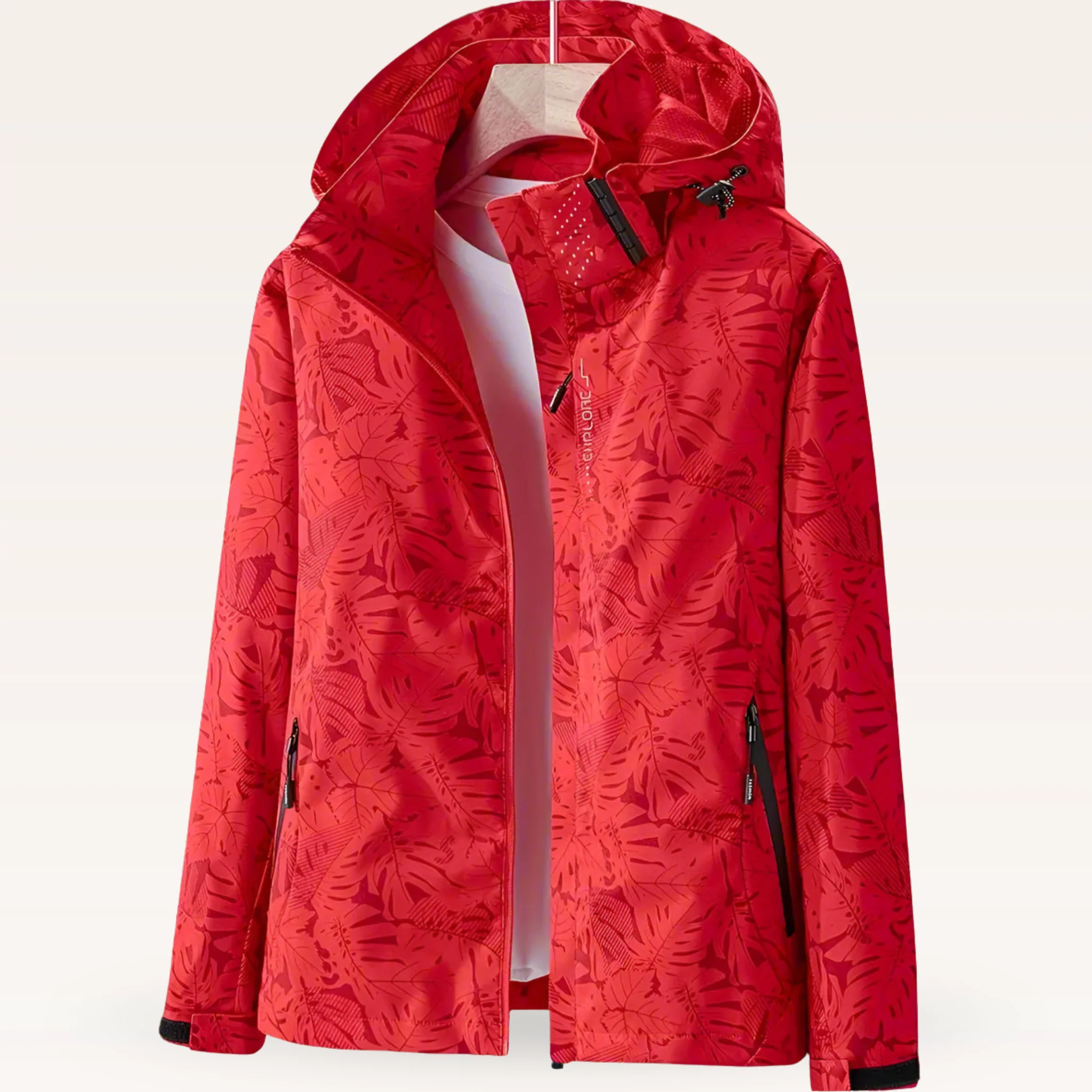 Women’s Rain Jacket with Hood and Zip Pockets