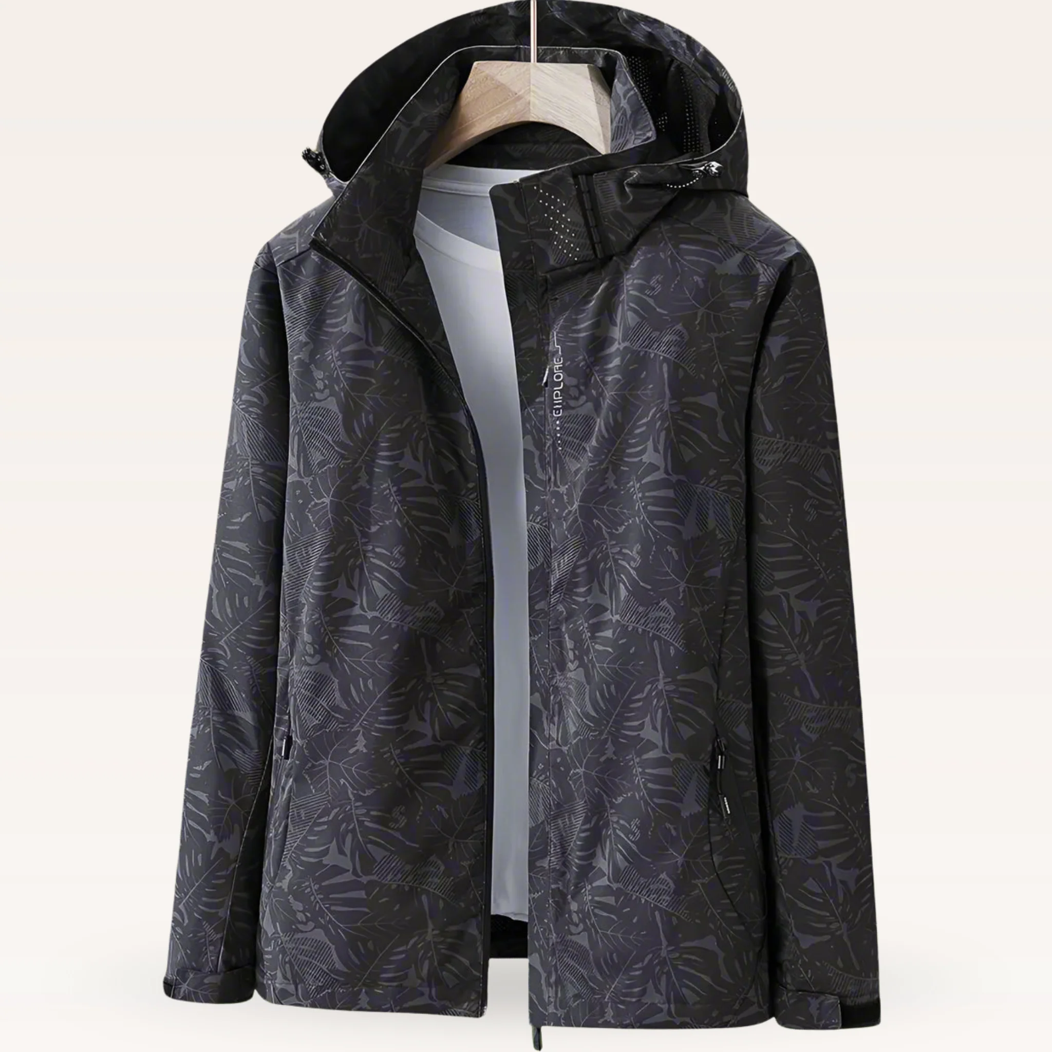 Women’s Rain Jacket with Hood and Zip Pockets