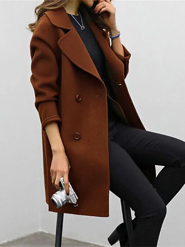 Long Coat with Button Closure