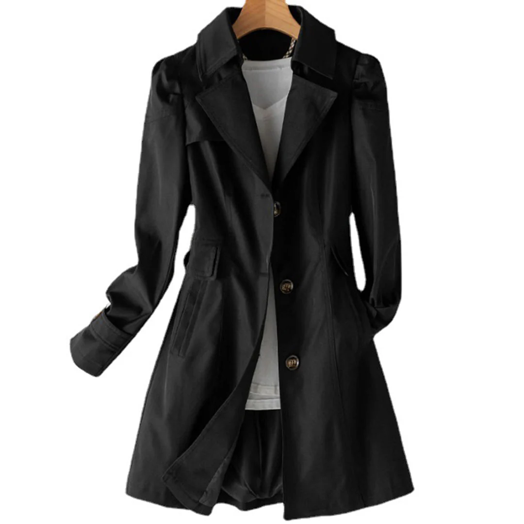Women’s Long Trench Coat Windproof Waterproof