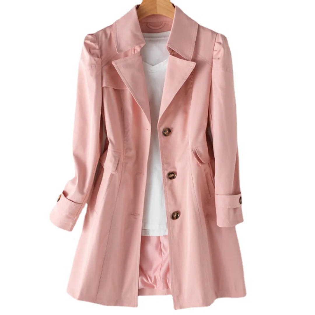 Women’s Long Trench Coat Windproof Waterproof