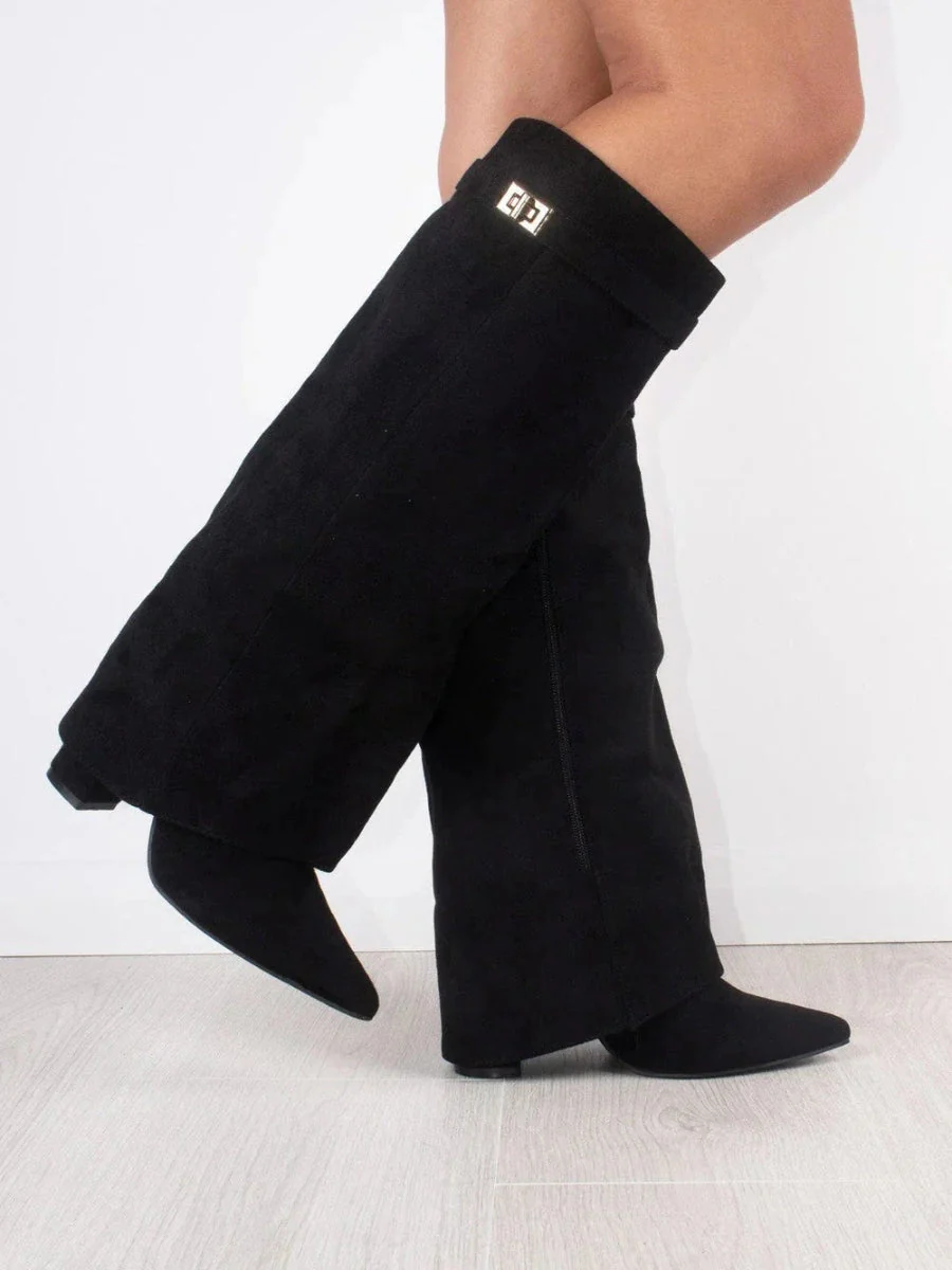 Women's Fold-Over Knee-High Boots