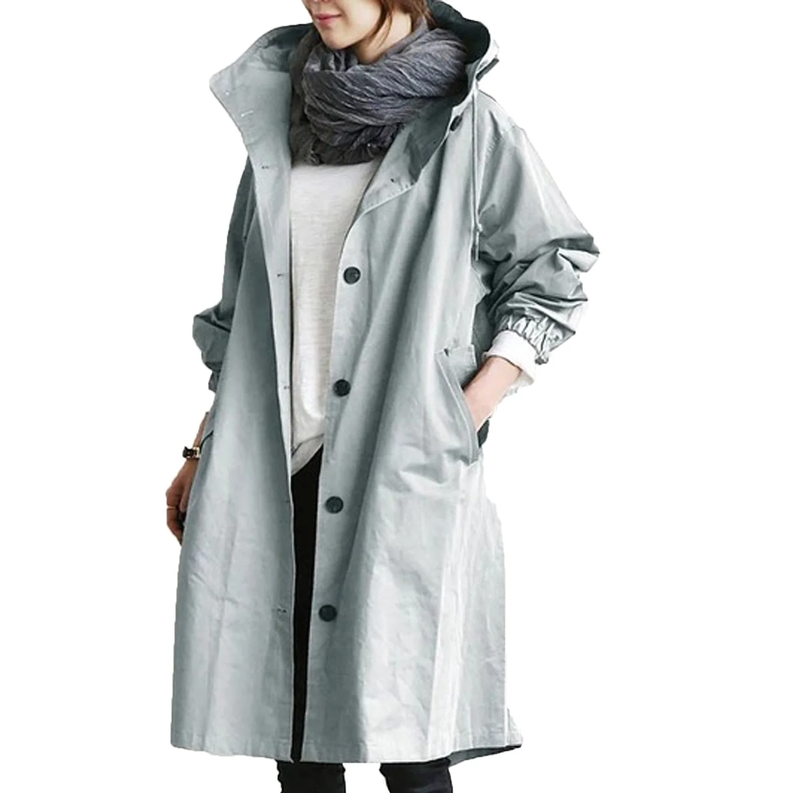 Women’s Waterproof Long Jacket – Oversized Fit