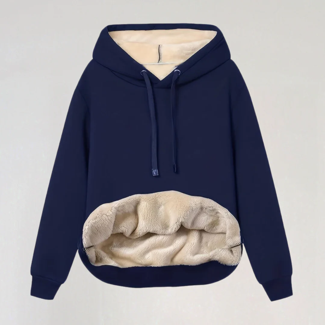 Lined Hoodie with Kangaroo Pocket for Women