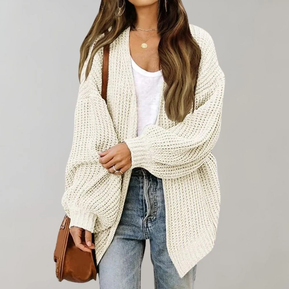 Women’s Chunky Knit Open Front Cardigan