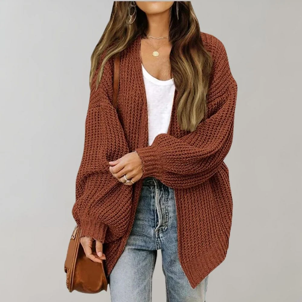 Women’s Chunky Knit Open Front Cardigan