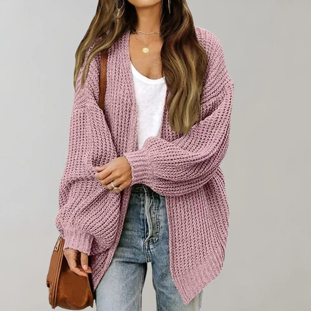 Women’s Chunky Knit Open Front Cardigan