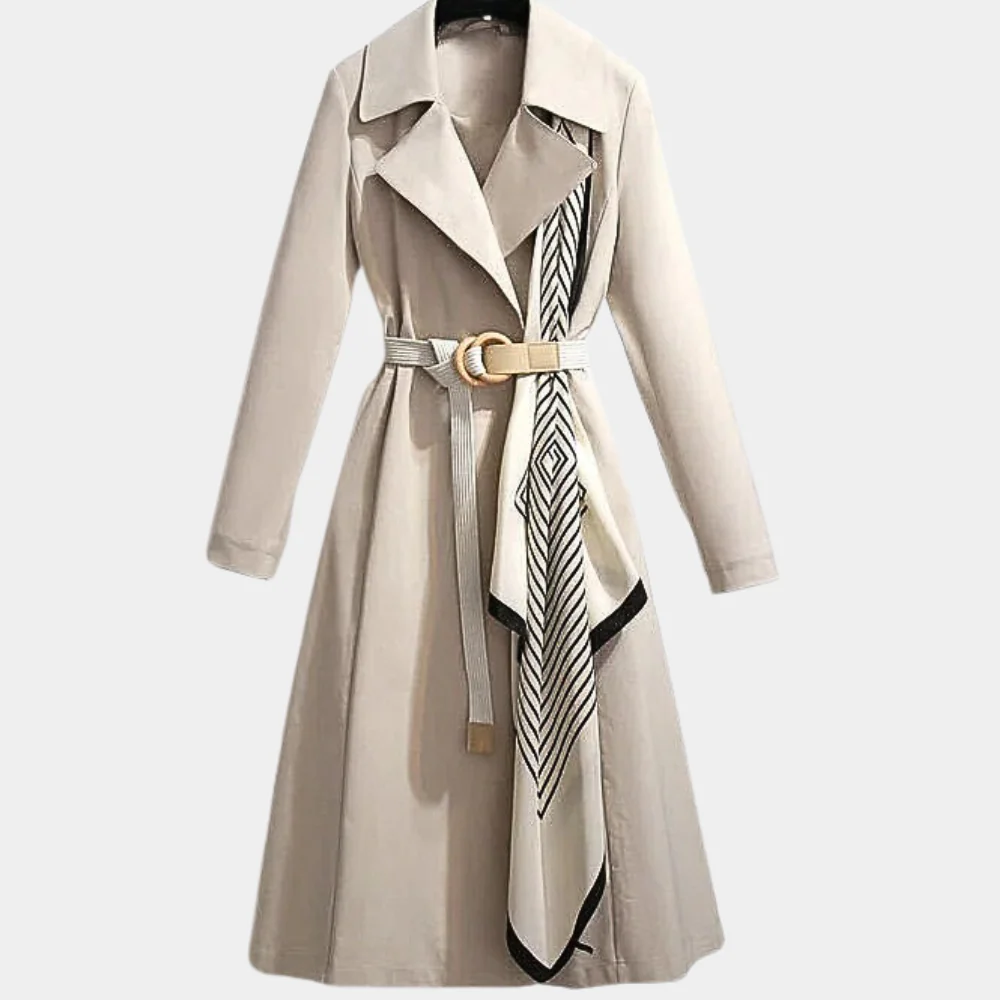 Women’s Elegant Trench Coat with Belt